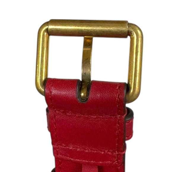 GUCCI Red Leather GG Marmont Fanny Pack - Picture 14 of 14